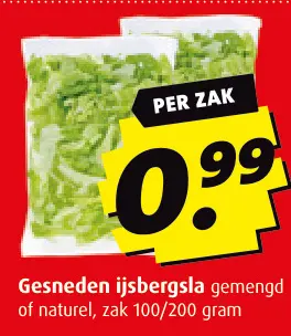 Aanbieding: Gesneden ijsbergsla