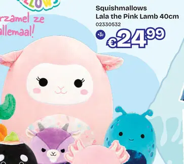 Aanbieding: Squishmallows Lala the Pink Lamb 40cm