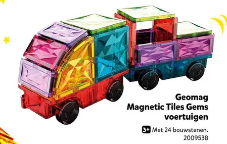 Aanbieding: Magnetic Tiles Gems voertuigen