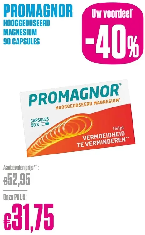 Promotie: Hooggedoseerd magnesium