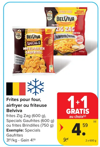 Offre: Frites pour four, airfryer ou friteuse