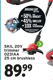 Aanbieding: SKIL 20V trimmer 0231AA 25 cm brushless
