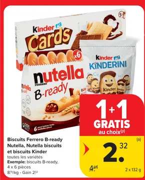 Offre: Biscuits Ferrero B-ready Nutella, Nutella bis