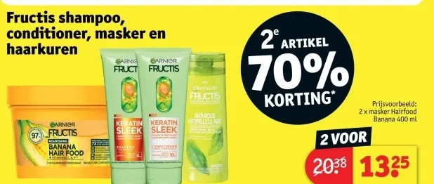 Promotie: Fructis shampoo, conditioner, masker en haarkuren
