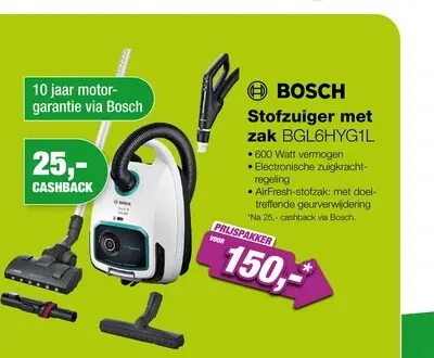 Aanbieding: BOSCH BGL6HYG1L Serie 6 ProHygienic EXCLUSIV Stofzuiger met Zak