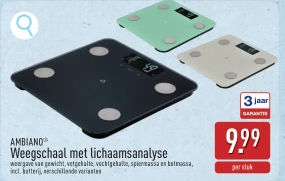 Promotie: Weegschaal met lichaamsanalyse