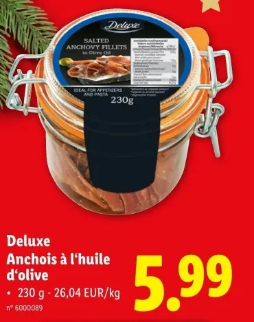 Offre: Deluxe Anchois à l'huile d'olive