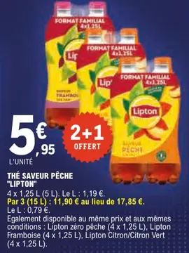 Aanbieding: THÉ SAVEUR PÊCHE "LIPTON"