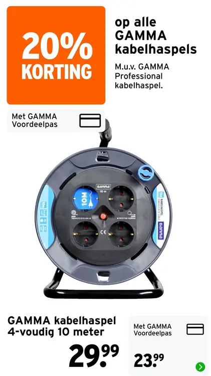 Aanbieding: Alle Gamma kabelhaspel