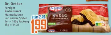 Aanbieding: Dr. Oetker Fertiger Kuchensnack Marmorkuchen 