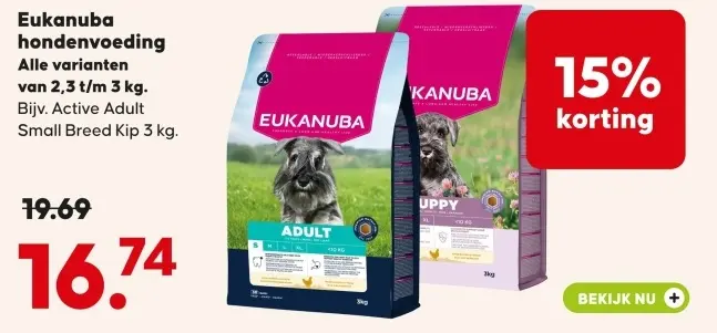 Aanbieding: Eukanuba hondenvoeding