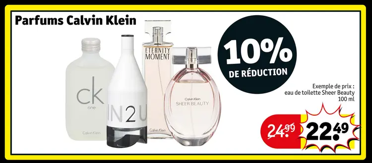 Offre: Parfums Calvin Klein
