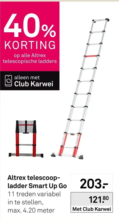 Aanbieding: Altrex telescoopladder Smart Up Go