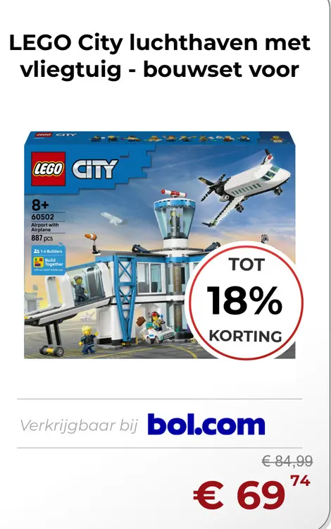 Aanbieding: LEGO City luchthaven met vliegtuig