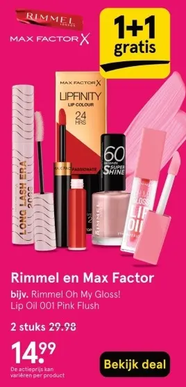 Aanbieding: Rimmel en Max Factor