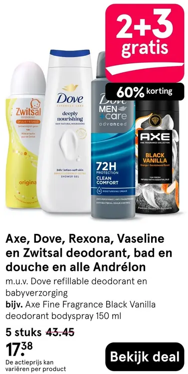 Aanbieding: Deodorant, bad en douche en alle Andrélon