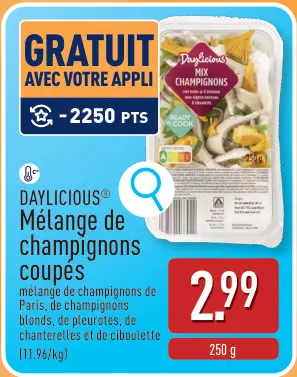 Offre: Daylicious Mélange de champignons coupés