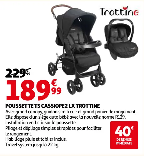 Offre: Poussette ts cassiope2 lx