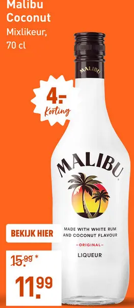 Aanbieding: Malibu Coconut 70CL