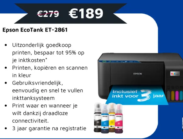 Aanbieding: Epson EcoTank ET-2861