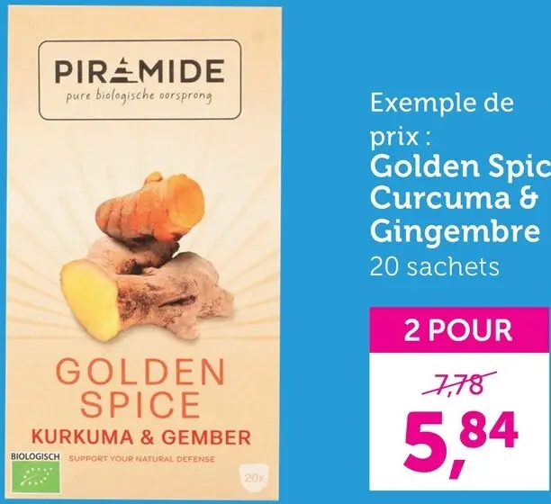 Offre: Golden Spice Curcuma & Gingembre