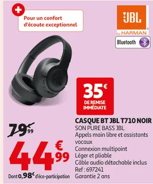 Aanbieding: Casque bt JBL t710 noir