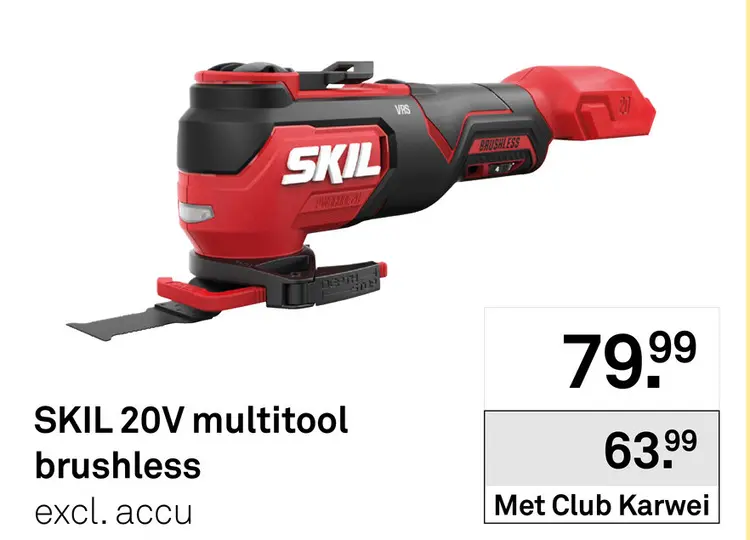Aanbieding: 20V multitool brushless