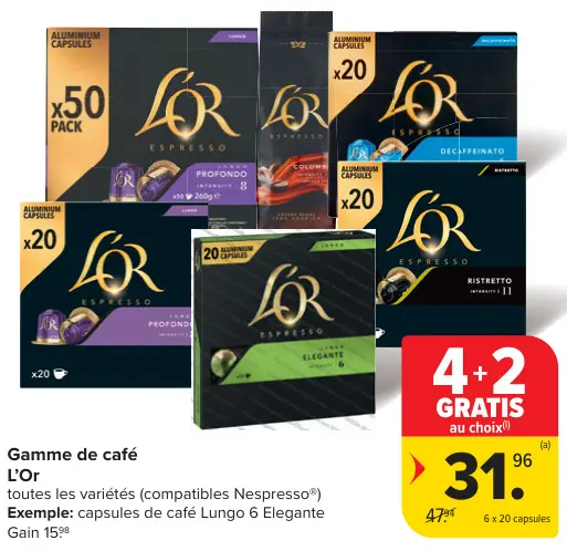 Offre: Gamme de café L'Or