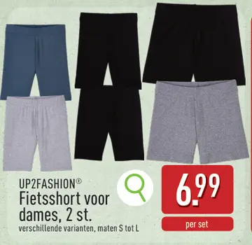 Aanbieding: Fietsshort voor dames, 2 st.
