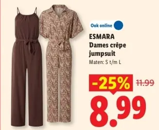 Aanbieding: Dames crêpe jumpsuit