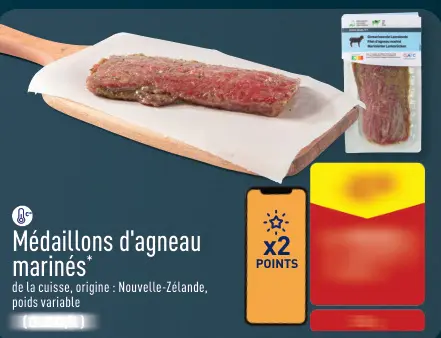 Offre: Médaillons d'agneau marinés