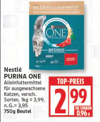 Aanbieding: PURINA ONE Alleinfuttermittel für ausgewachse