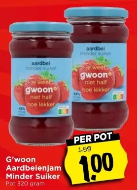 Aardbeienjam Minder Suiker