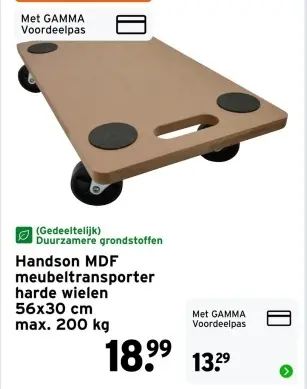 Aanbieding: MDF meubeltransporter