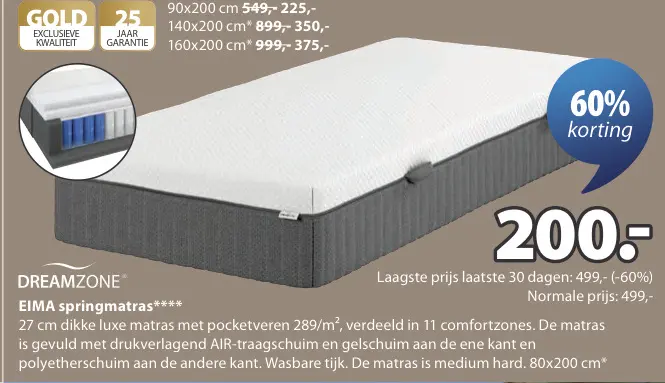 Promotie: EIMA springmatras****