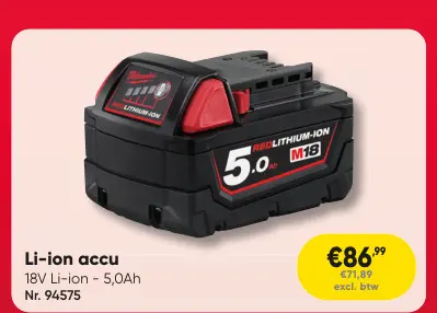 Promotie: Li-ion accu
