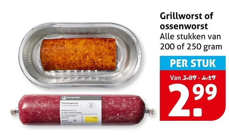 Aanbieding: Grillworst of ossenworst