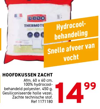 Promotie: Hoofdkussen zacht