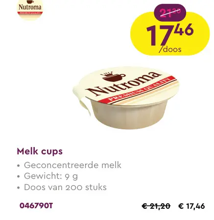 Promotie: Melk cups