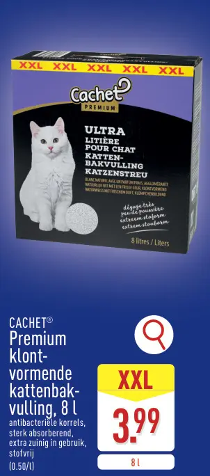 Promotie: CACHET® Premium klont-vormende kattenbak-vulling