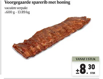 Aanbieding: Voorgegaarde sparerib met honing