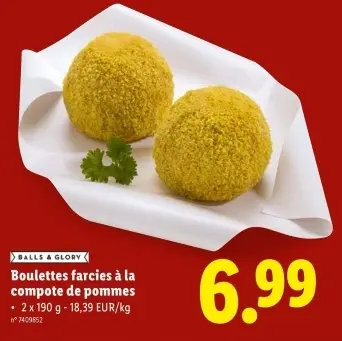 Offre: Boulettes farcies à la compote de pommes