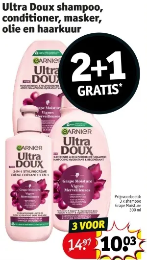 Promotie: Shampoo, conditioner, masker, olie en haarkuur