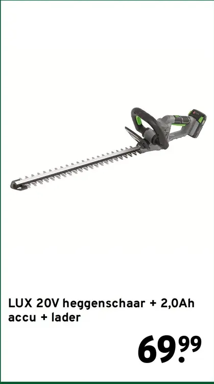 Aanbieding: Heggenschaar + 2,0Ah accu + lader