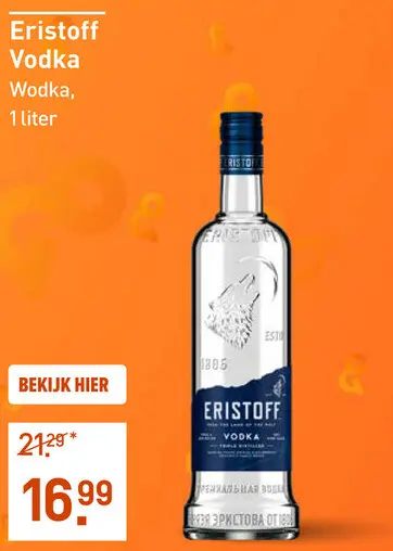 Aanbieding: Eristoff Vodka 100CL