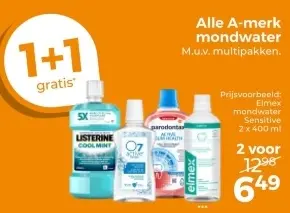 Aanbieding: A-merk mondwater
