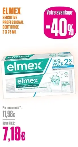 Offre: Elmex sensitive professional dentifrice