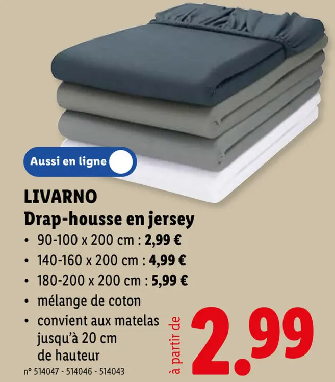 Offre: Drap-housse en jersey