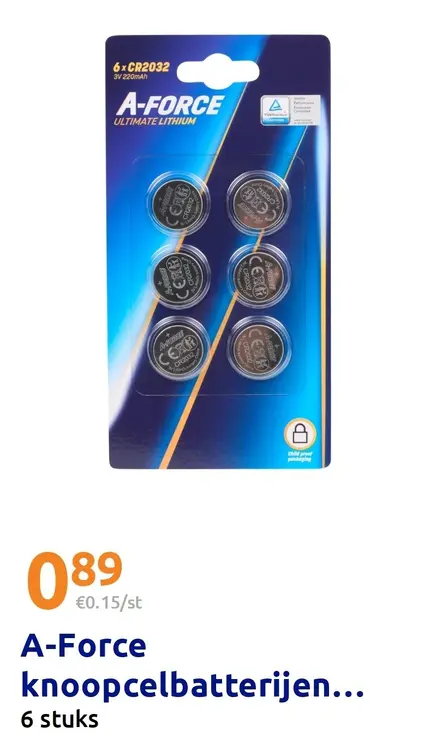 Aanbieding: A-Force knoopcelbatterijen