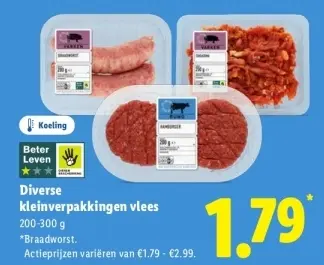 Aanbieding: Diverse kleinverpakkingen vlees